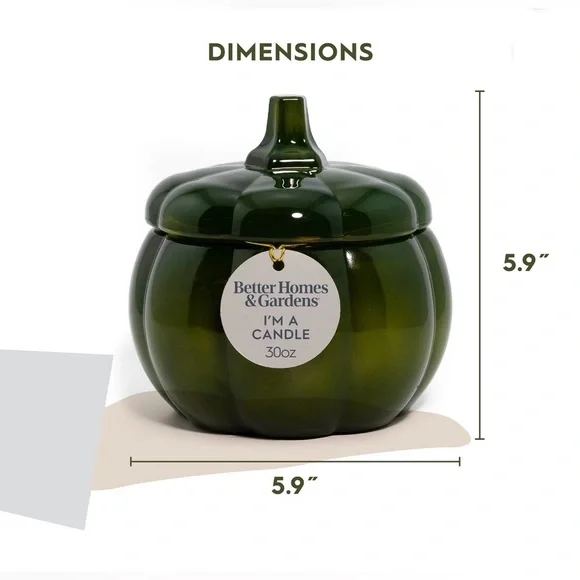 Better Homes and Gardens 3-Wick Pumpkin Jar Candle, Fresh Cut Frasier, 30 oz New - Picture 9 of 10